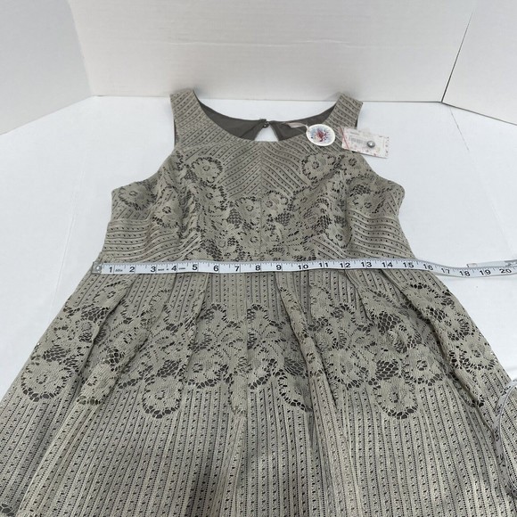 Free People Short Dress Size 8, Taupe/Stone, F851Y996 Lace New With Tags NWT - Picture 6 of 9